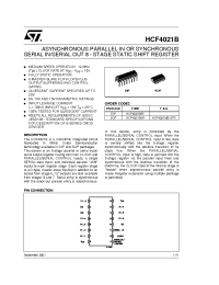 Datasheet HCF4021BEY производства STMicroelectronics